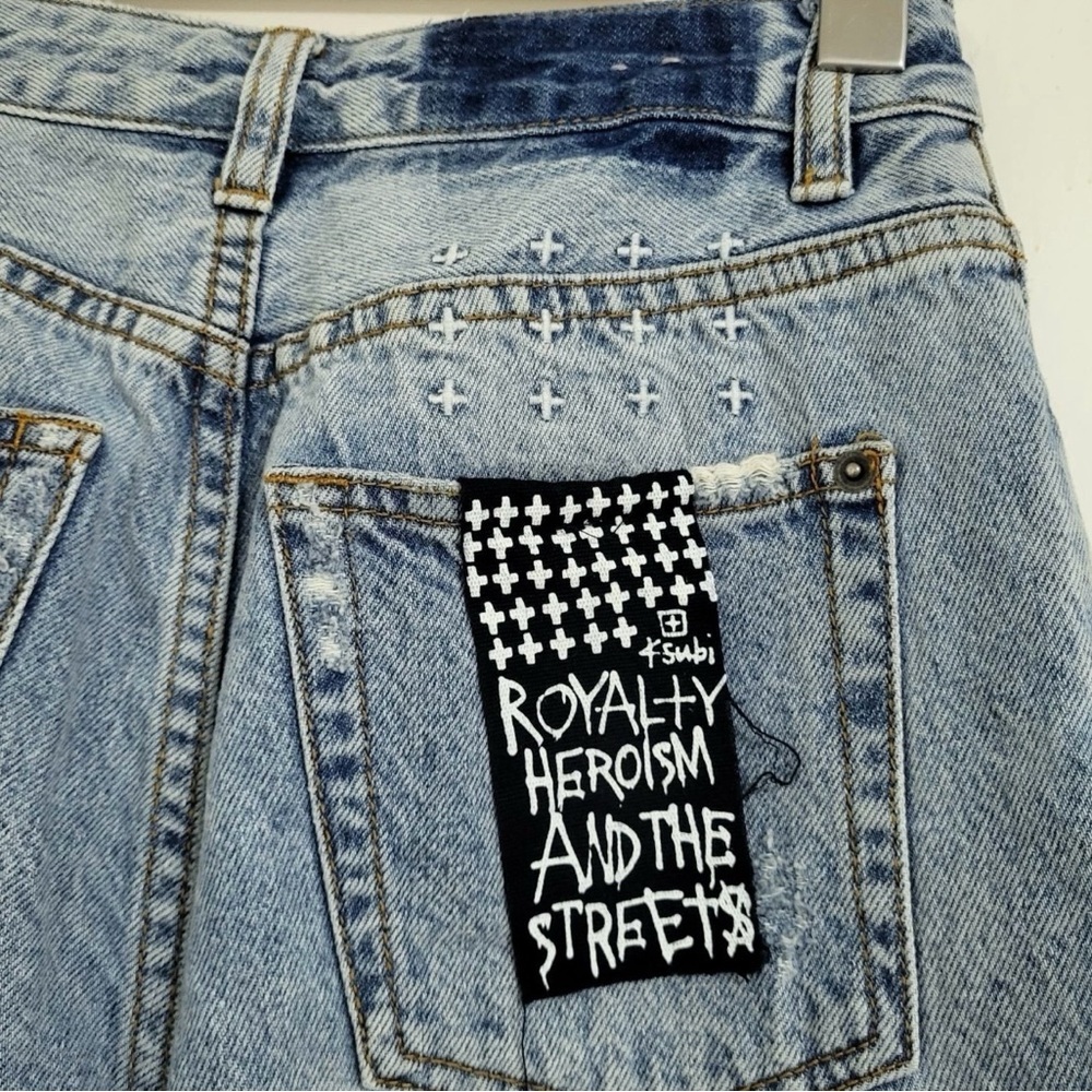 Ksubi Chlo Wasted Mortal Slash Jeans 25 Distressed Ripped Denim Streetwear Y2K
